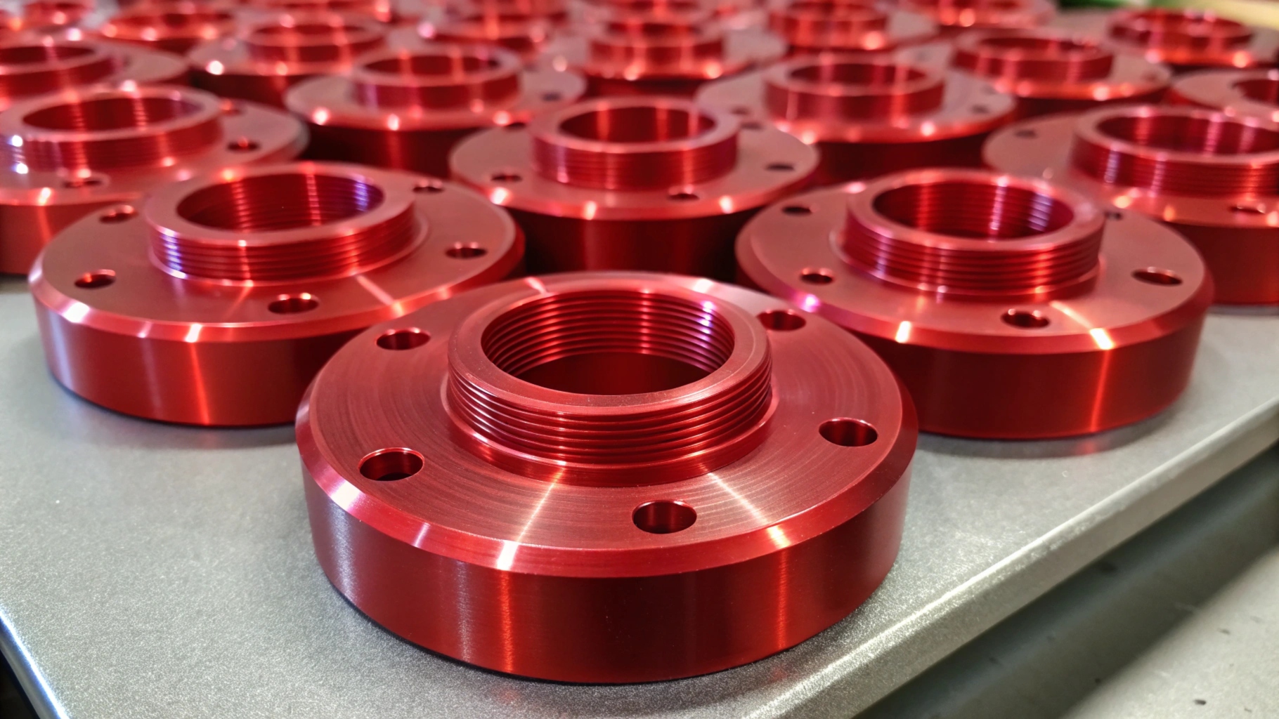 red anodized finish